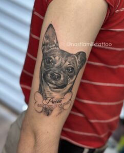Tatuaż - portret psa