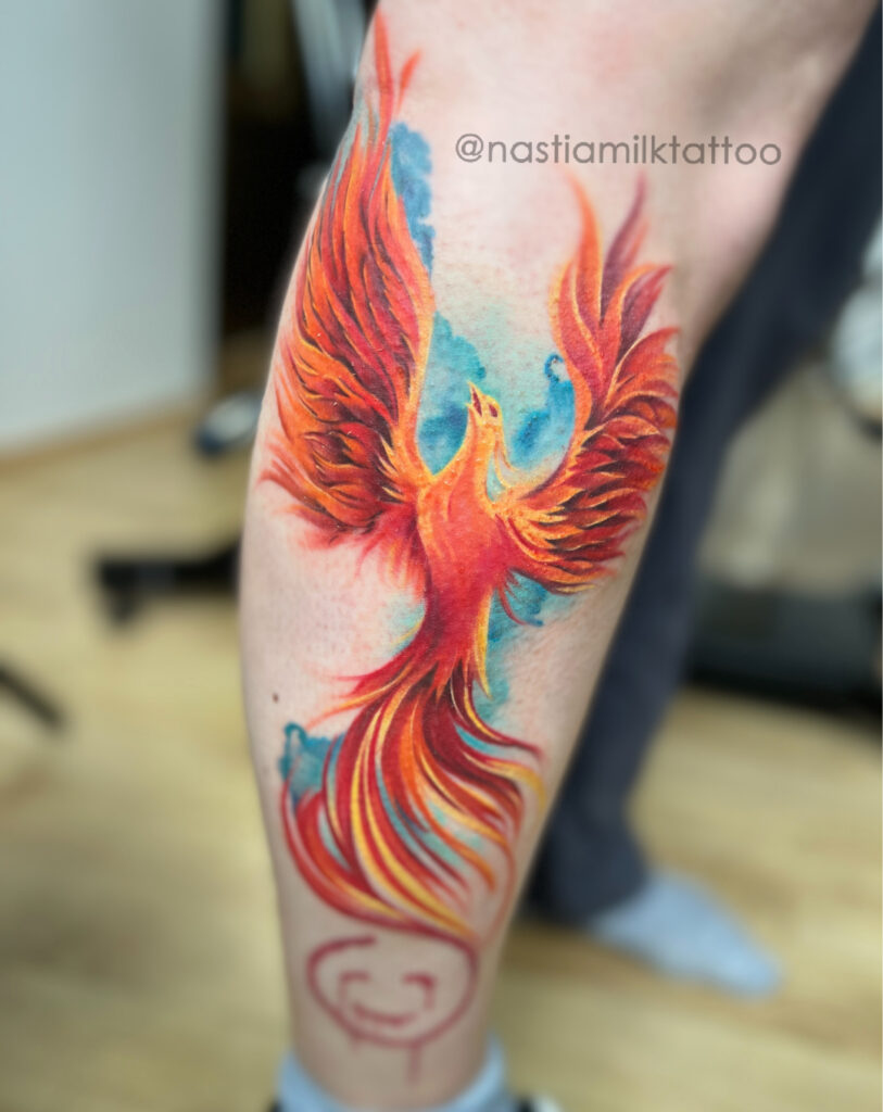Tatuaż realistyczny - feniks