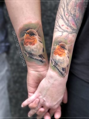 Tatuaż realistyczny - ptaki